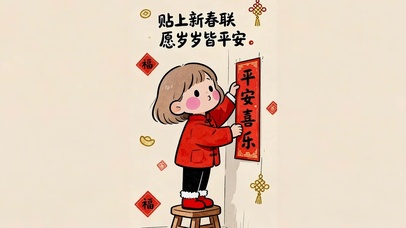 新年贴春联