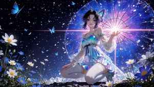 星空花海蝴蝶少女蝴蝶忍