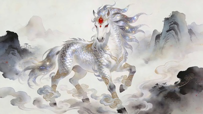 阳光彩虹小白马