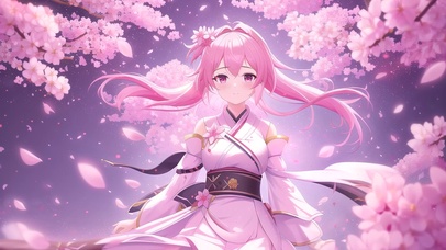 唯美可爱樱花少女