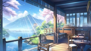 海边动漫风景