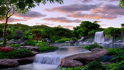 清凉郊外溪流美景