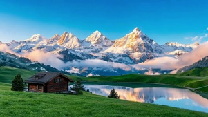 远处的雪山