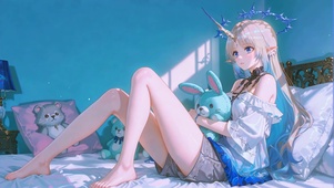 甜美卧室女孩卡提希娅