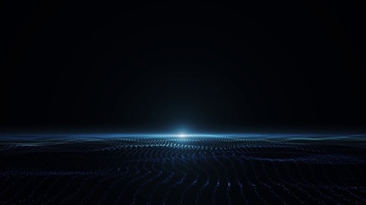 蓝色微光条波浪