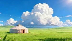 唯美草原蒙古包