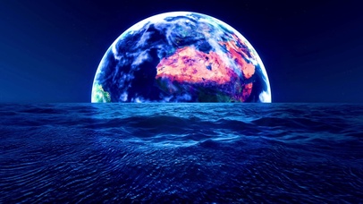 4K 星空大海和地球