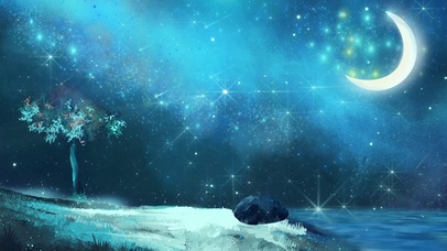 月光皎皎，繁星点点