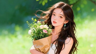 清风与花