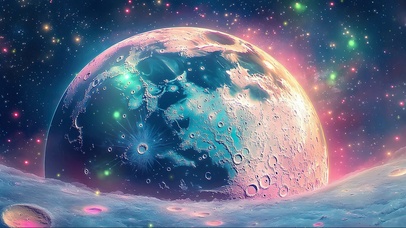 粉色浩瀚宇宙星球