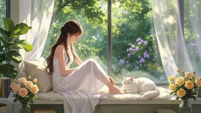 小清新治愈美女
