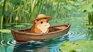 夏天荷叶带鱼屏