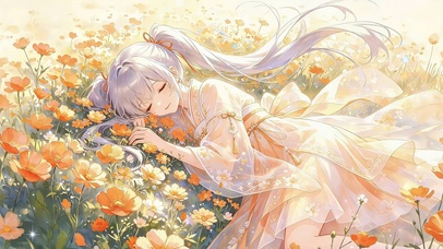 花海沉睡少女