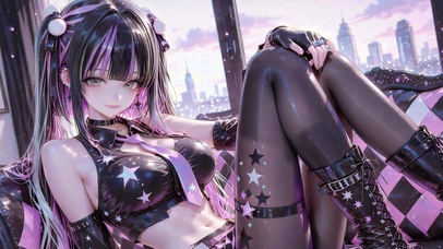 纯欲黑丝二次元女孩
