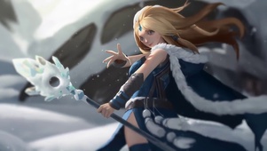 雪中少女
