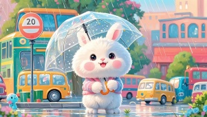 雨中的兔子