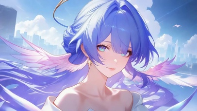 可爱眨眼女孩 