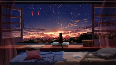 Sunset Cat