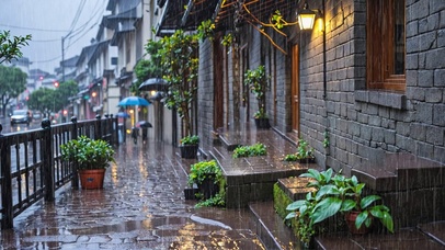 【雨景】小镇的雨