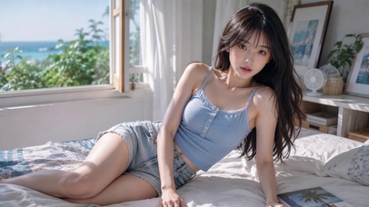 4K纯欲长发美女