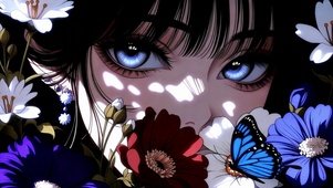 光影里的花与眸
