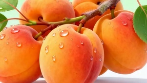 护眼小清新桃枝带鱼屏