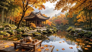 秋天园林