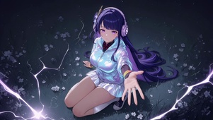 紫发少女