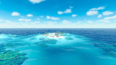 夏天珊瑚海岛