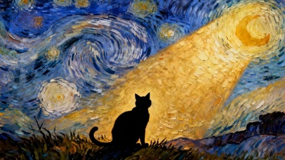 星空下猫咪