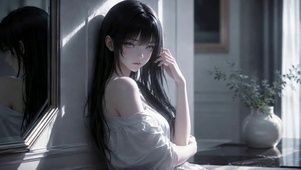 清冷氛围感二次元美少女