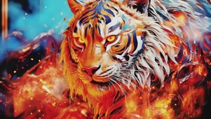 霸气威武的火焰霹雳猛虎