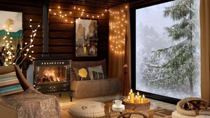 冬季舒适的客厅