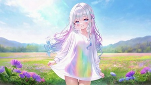 晴空花田清新美少女