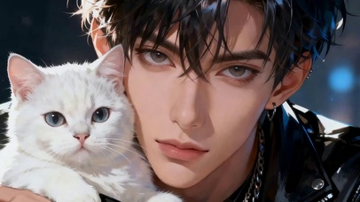 男孩与猫咪