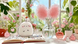 窗畔软萌可爱团子