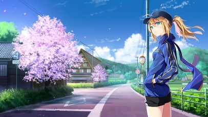 晨跑累了看看风景