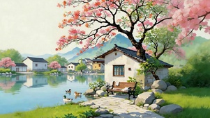儿时山涧小屋