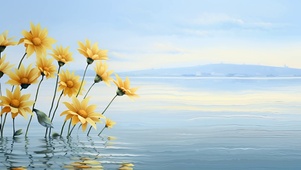 水中的小黄花