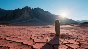 静谧阳光沙漠戈壁