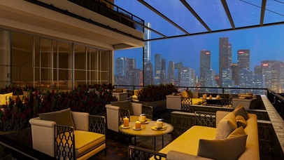 城市雨夜咖啡休闲厅