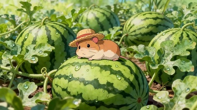 西瓜上松鼠