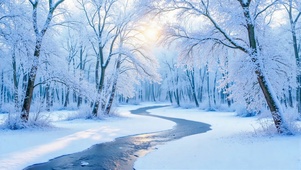 护眼雾凇雪径