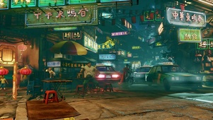 傍晚的夜市