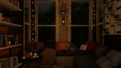 雨天舒适的阅读角落