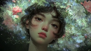 梦境中带花冠的女孩