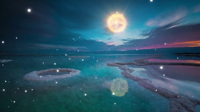 4K梦幻海景唯美星空流星