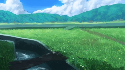唯美河流草地无限衔接