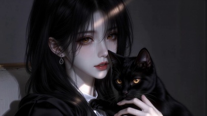黑猫与她