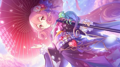 公主连结 撑伞的和服少女